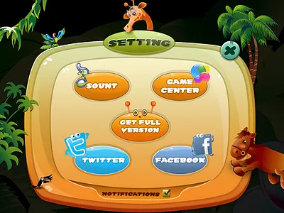 Setting view game ipad iphone popup setting ui view