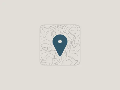Topography Pin app grey icon iconography location pin