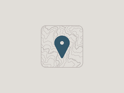 Topography Pin app grey icon iconography location pin