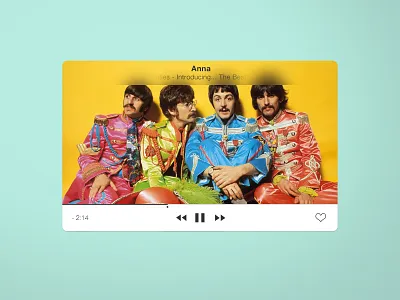iBeat "rebound" beatles control minimal music player ui yellow