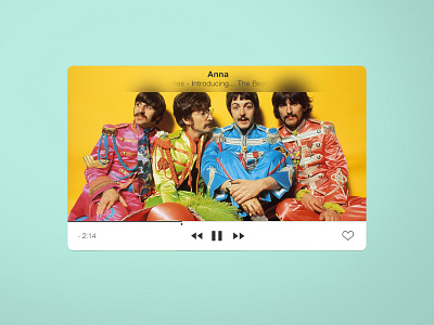 iBeat "rebound" beatles control minimal music player ui yellow