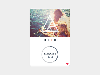 Music Player blue button clean design flat klingande minimalistic music music player player progress bar widget