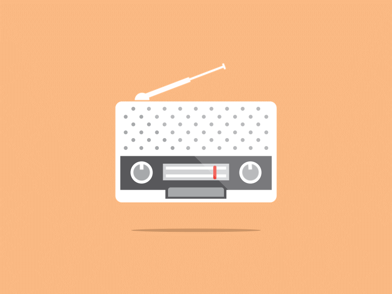 Radio to TV [animation] animation flat illustration loop radio tv