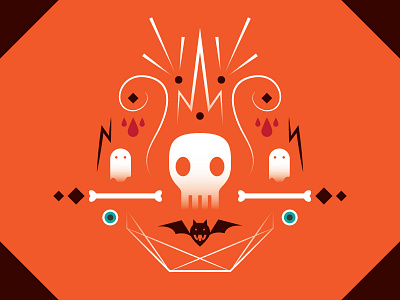 Happy Halloween halloween orange vector