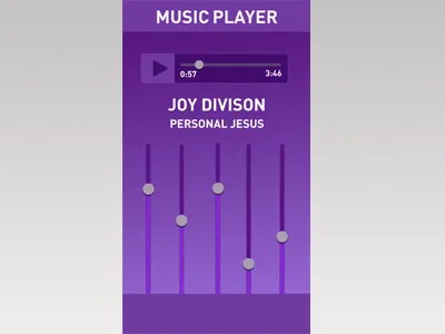 Music Player clean minimal music player simple ui