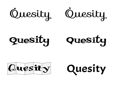 Quesity black and white brand branding city concept graphic design illustrator letters logo logo design logotype quest