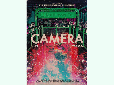 Camera Concert Poster band berlin camera concert cyberpunk futura kottbusser tor poster retro so36