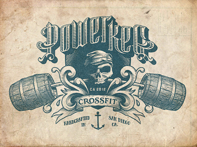 Power Keg Dribbble barrel cross fit hand drawn hatch illustration keg line pirate power keg ship