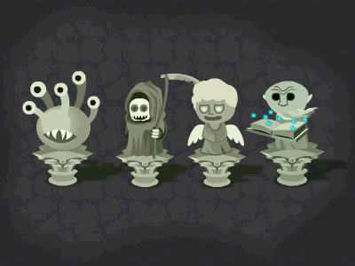 Beholder&Pals beholder creepy death grave halloween illustration obelisks vector