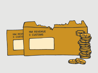 HM Revenue Envelopes coins envelopes hmrc