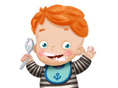 Baby food illustration