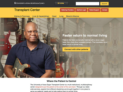 transplant Center Website ektron healthcare web design website