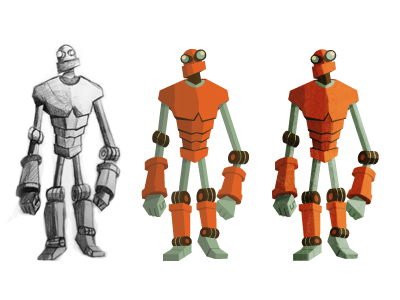 Rowbit Progress character fist orange progress robot texture vector