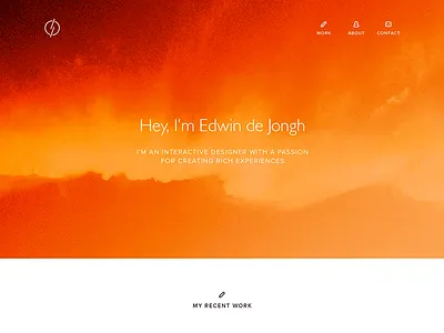 New portfolio about color contact de design edwin interactive jongh personal portfolio showcase work