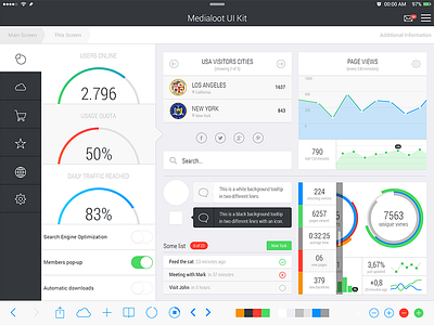 iPad iOS 7 UI Kit ios7 ipad retina ui vector