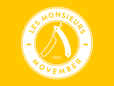 Les Monsieurs Movember barber logo monsieurs moustache movember november shaving vintage