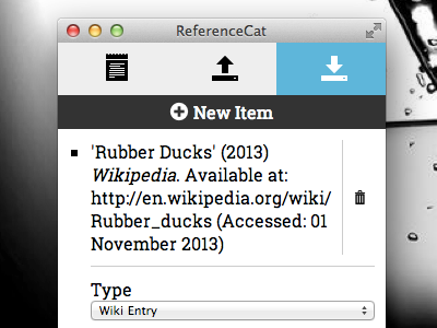 ReferenceCat app node webkit referencing wip