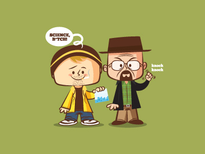 Lil BFFs - Breaking Bad breaking bad character design illustration jesse pinkman vector walter white