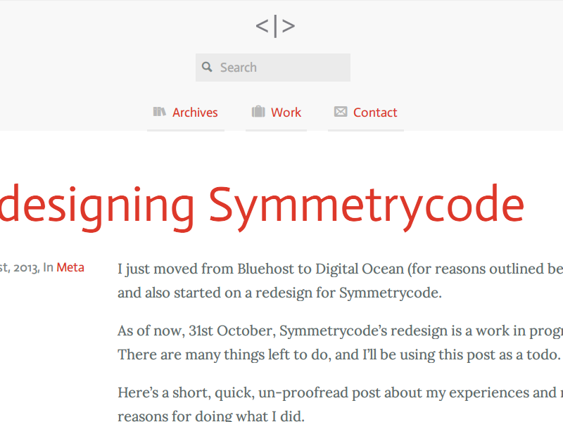 Symmetrycode - Redesigned blog flat ui design web design