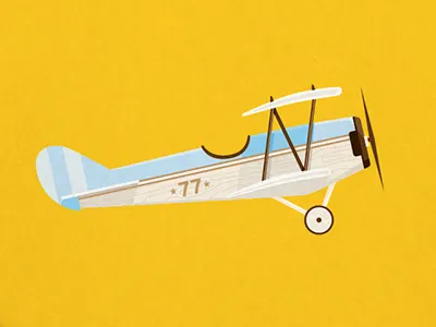 Dream Airplane air aircraft airplane dream soft vector vintage wheels wings yellow