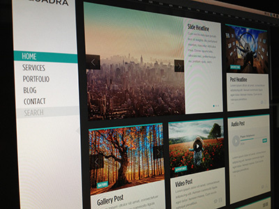 Grid audio blocks blog grid layout magazine photograpy sidebar video