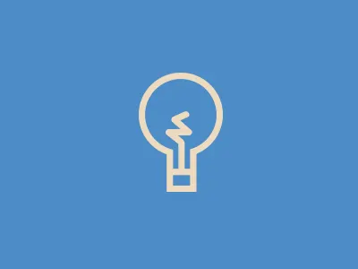 Lightbulb design flat icon illustration lightbulb stroke icon