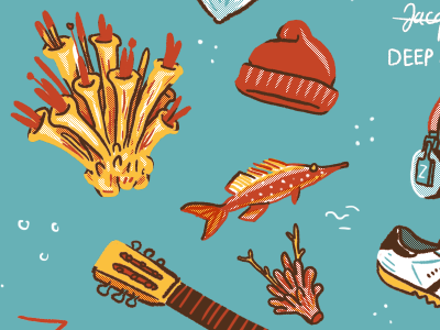 Life Aquatic cinema design illustration pattern wes anderson