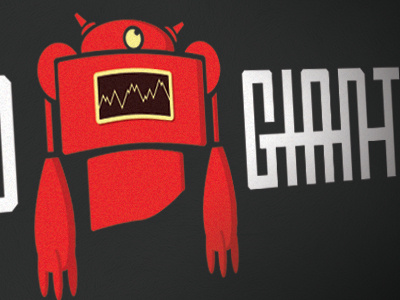 New Logo mockup design illustration logo robot text