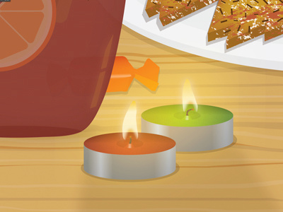 Candles candle christmas fire vector wax