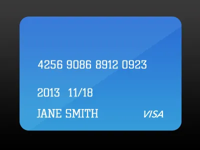 Basic Credit Card icons logos minimal typeface