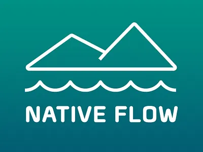 Native Flow Logo flow israel logo mobile mountain native symbol tel aviv vector water wave