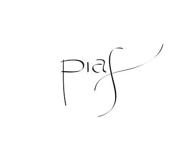 piaf logo bird brand cafe coffee font handwritten logo piaf sparrow typography