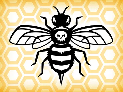 Rudahbee bee brad ruder honeycomb rudahbee skull