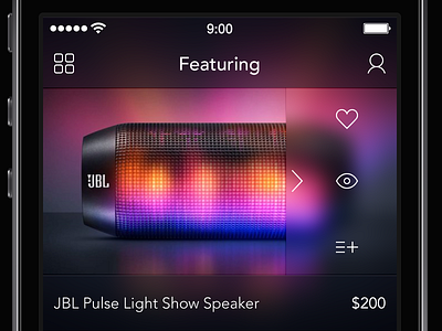 Secret UI app blur feed ios7 ipad iphone ui