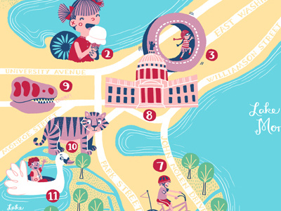 Madison for Kids illustration madison map