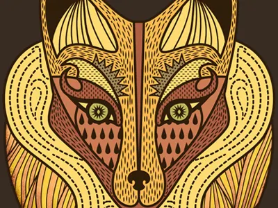 Fox animal fox graphic illustration pattern