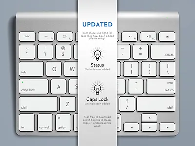 Apple Keyboard, Free .PSD - UPDATE 2! apple keyboard free psd lights mockup
