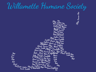 Cat Wordle T Shirt animal shelter cat humane society t shirt wordle
