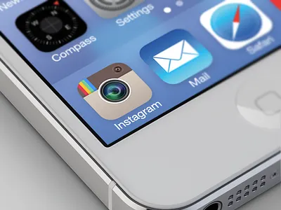 Instagram Flat Icon flat icon instagram ios7 iphone redesign simple