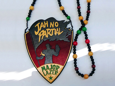 Custom Major Lazer Wood Neckless jewelry major lazer