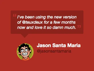 TeuxDeux / Homepage quote teuxdeux web