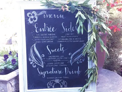 Lettering - Menu atlanta chalkboard elephants jade lee pulliam jasmine ellesse jasminellesse lettering menu