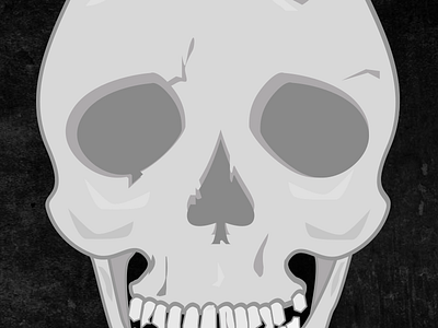 Calling a spade a nose. skull vector