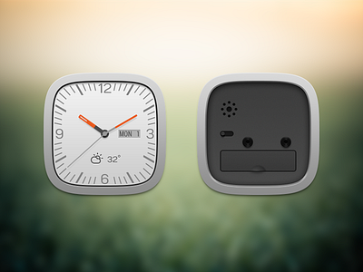 Clock widget front and back clock weather widget