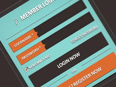 Trendy Login Forms button field form login signup