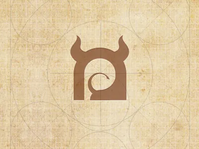 ox logo bull cow fur logo ox tail