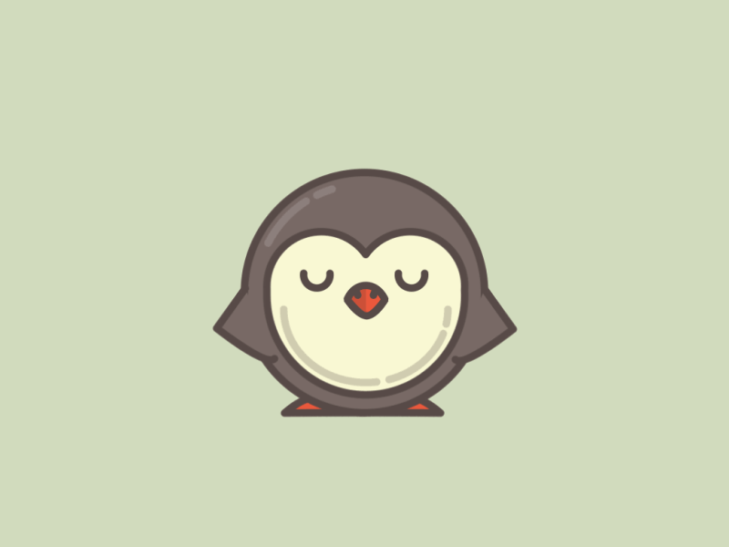 Penguin by Meg Robichaud {gif} animated character gif penguin