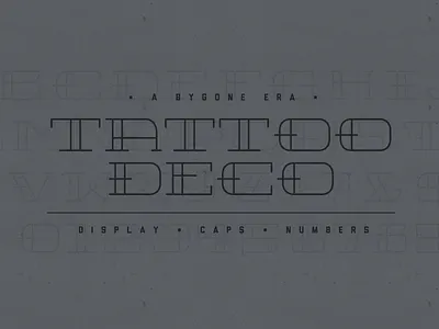 Tattoo Deco art deco font rvc tattoo tattoo deco type