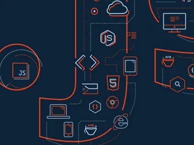 JavaScript javascript line red vector