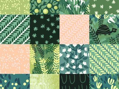 Cheater Quilt Backing fabric garden quilt spoonflower